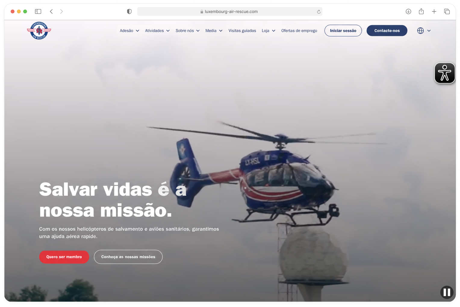 Site publicado da Luxembourg Air Rescue visto por um visitante