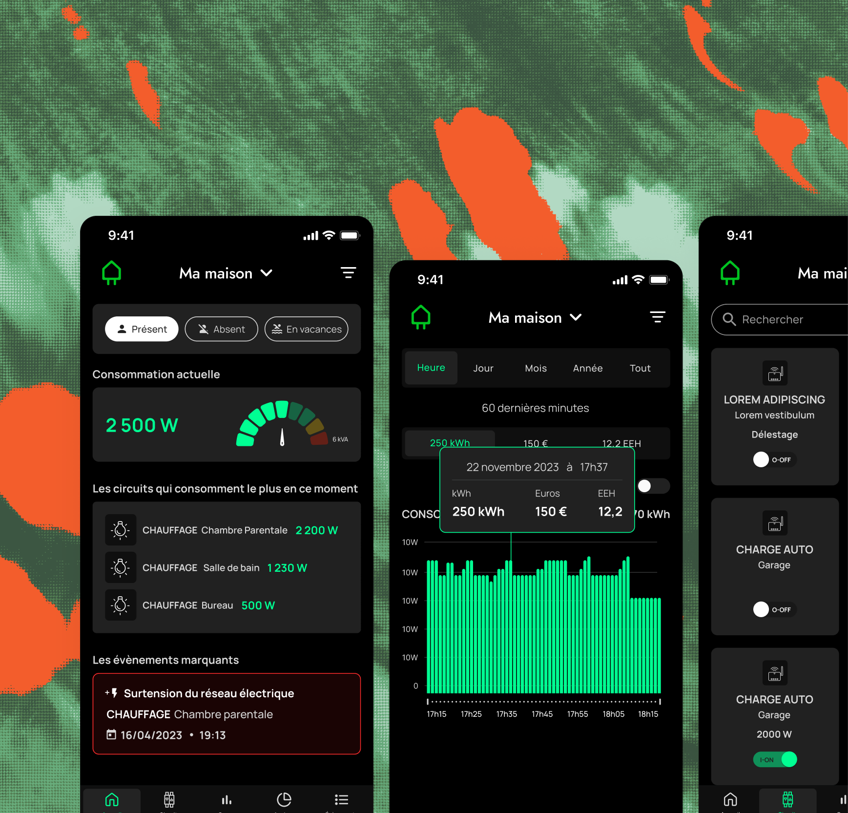Oghji - application mobile de pilotage du tableau électrique connecté