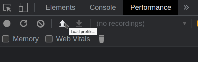 dev tools : load profile