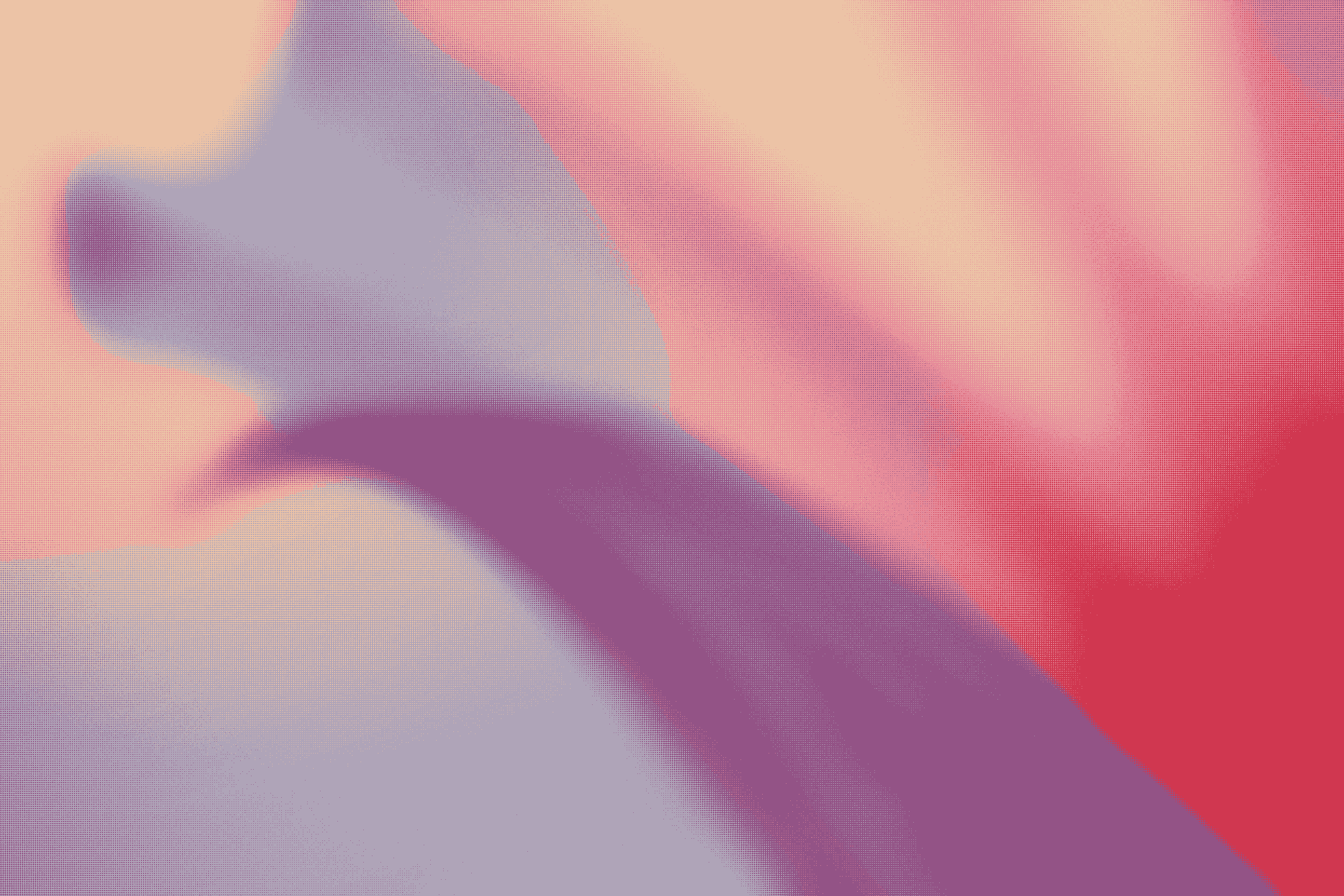 Visuel abstrait : un dégradé tramé allant du rose au violet et à l'orangé.