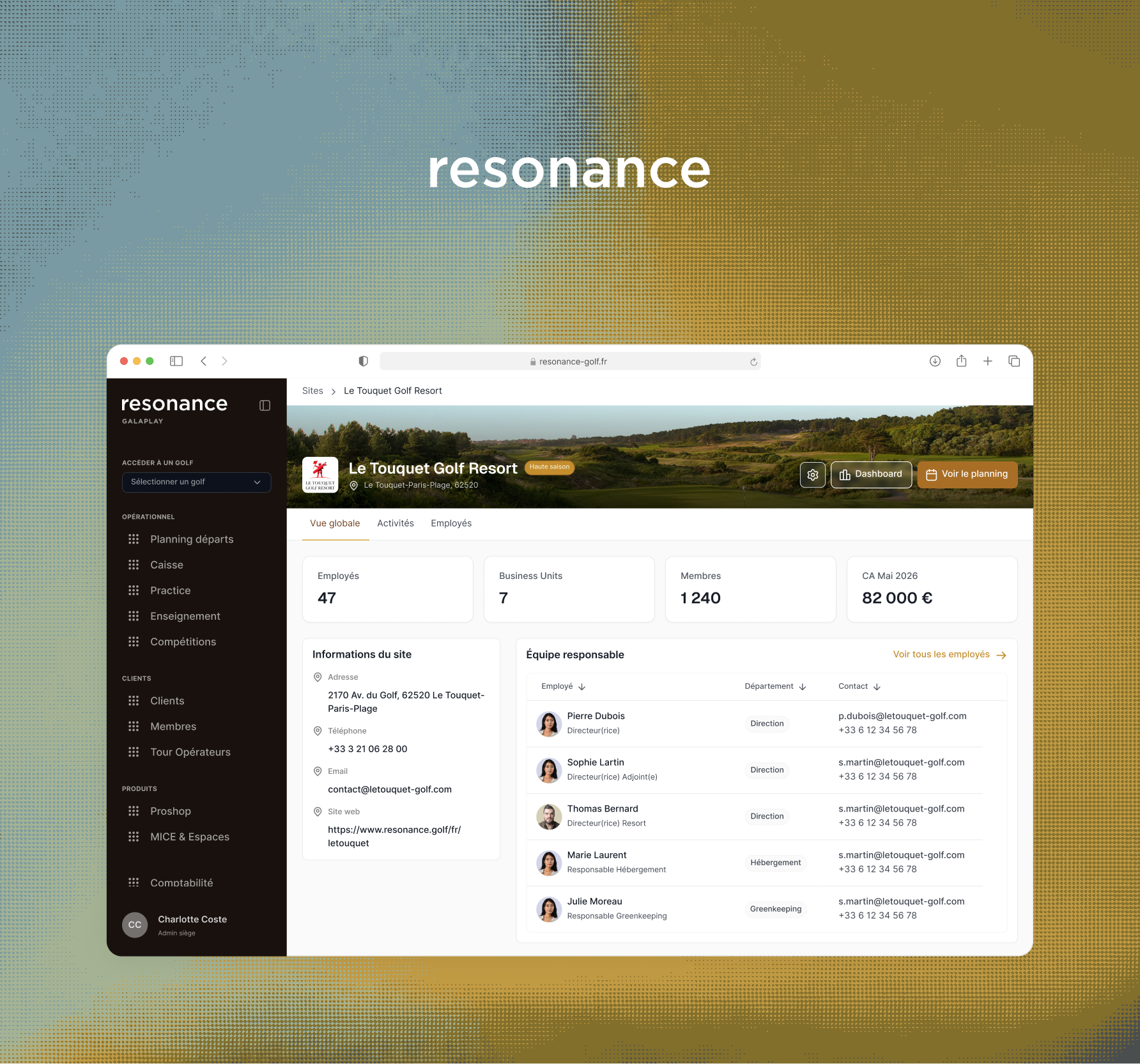 Résonance Golf Collection Logo