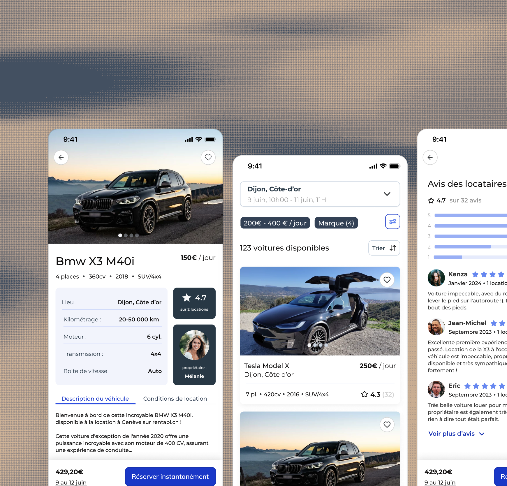 Roadstr - mobile vehicle rental application.
