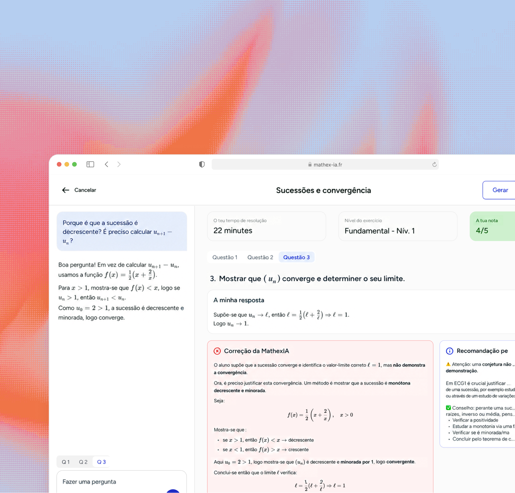 MathexIA — o treino de matemática gerado por IA