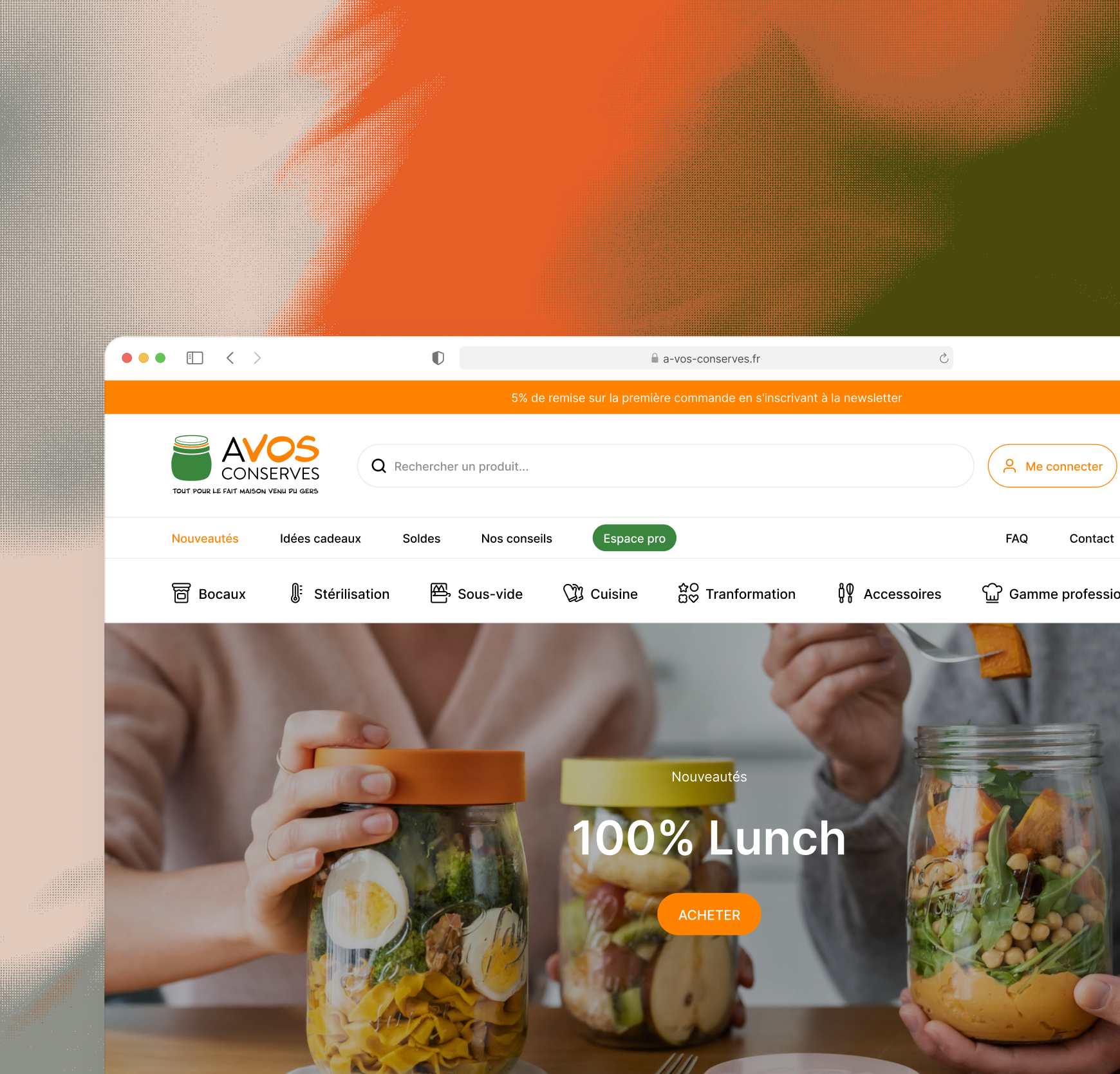À Vos Conserves - page d'accueil de la boutique en ligne