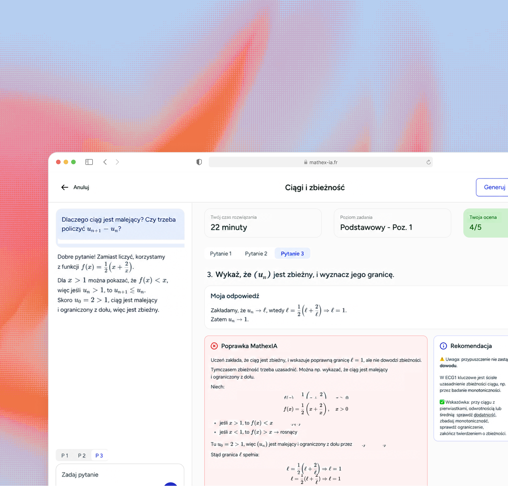 MathexIA - trening z matematyki generowany przez AI