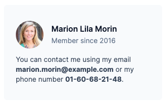 Maquette de la carte membre