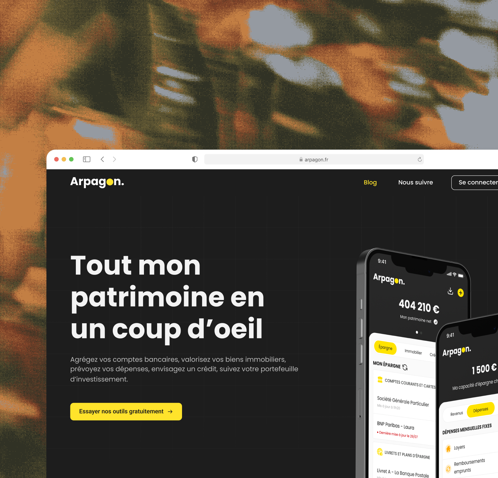 Arpagon — tableau de bord de suivi de patrimoine